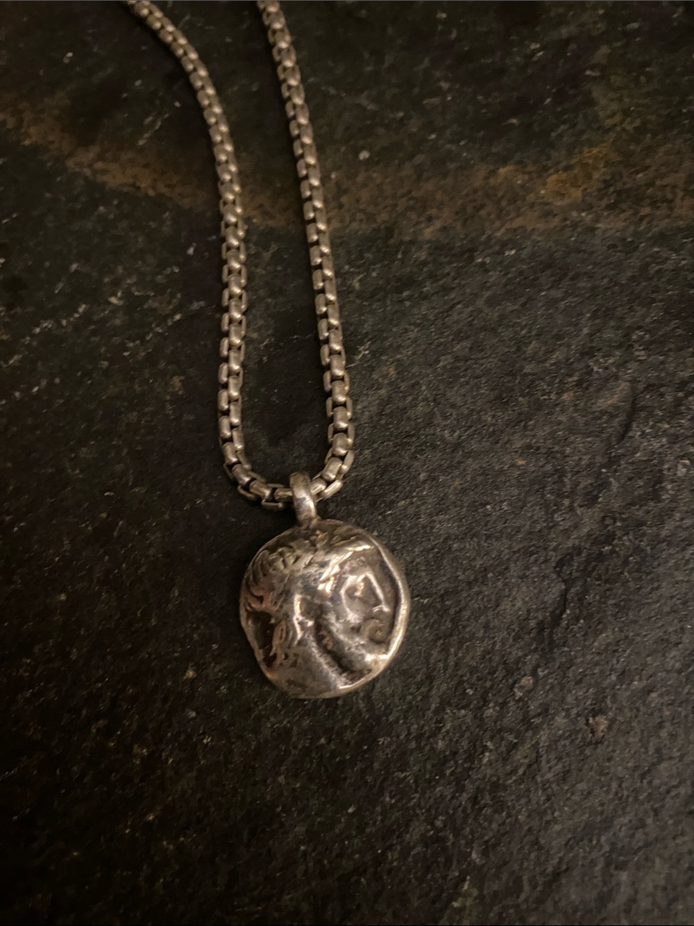 Sterling Silver Roman Greek Coin Pendant Necklace - Sterling Silver - Picture 4 of 5